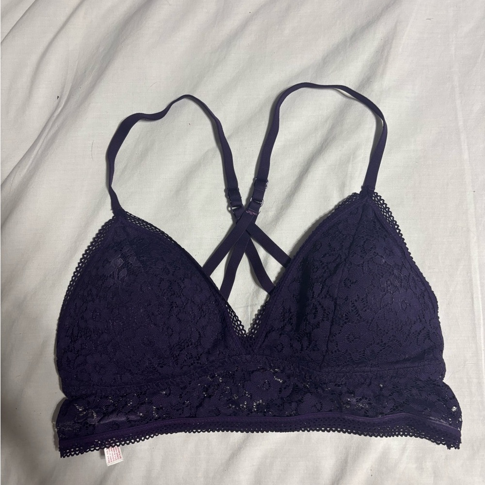 Xhilaration Purple Lace Triangle Bralette